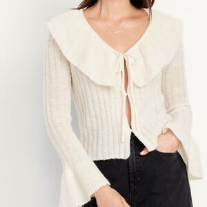 Tie father ruffle top